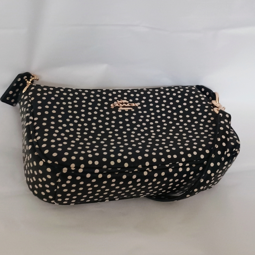 New! ⚜️ Coach Nolita 19 In Black and White Polka Dot Mini Bag ☪ - Picture 8 of 8